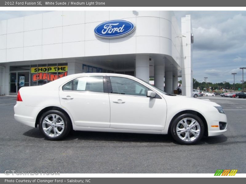 White Suede / Medium Light Stone 2012 Ford Fusion SE
