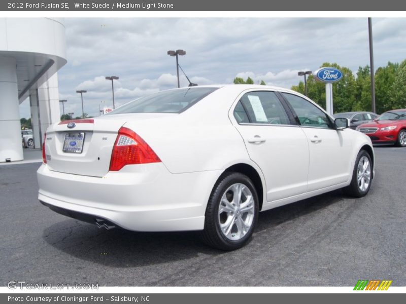 White Suede / Medium Light Stone 2012 Ford Fusion SE