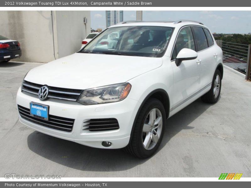 Campanella White / Saddle Brown 2012 Volkswagen Touareg TDI Lux 4XMotion