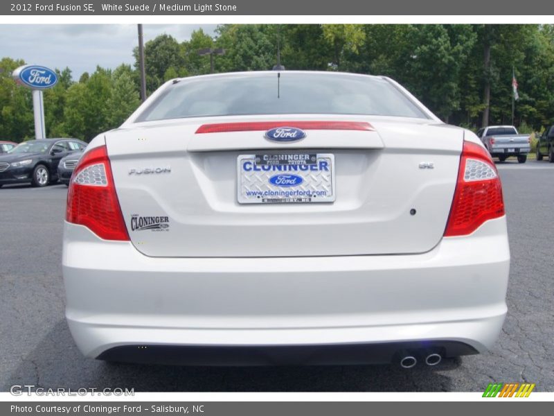 White Suede / Medium Light Stone 2012 Ford Fusion SE