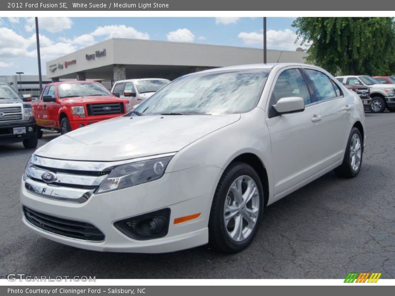 White Suede / Medium Light Stone 2012 Ford Fusion SE