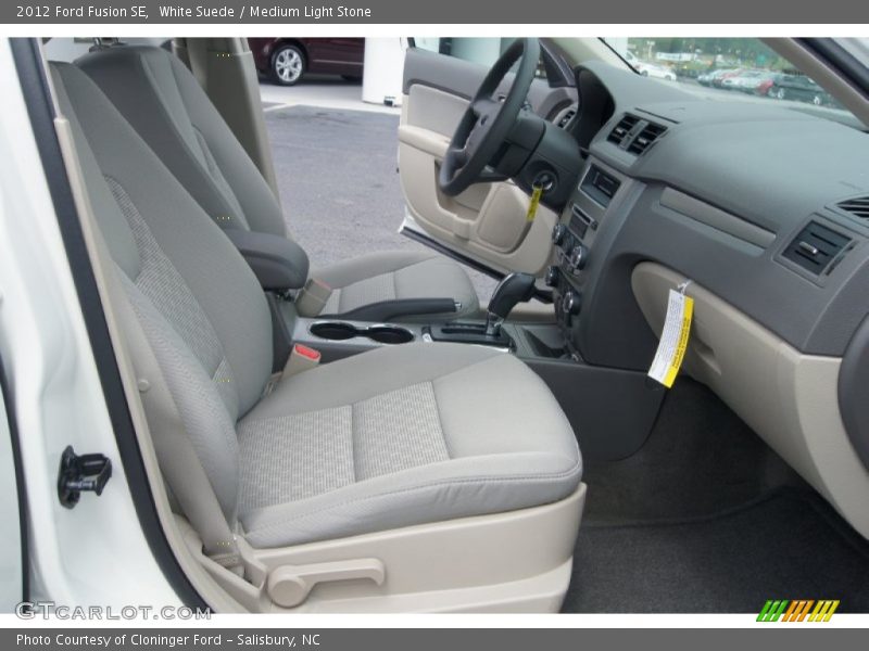 White Suede / Medium Light Stone 2012 Ford Fusion SE
