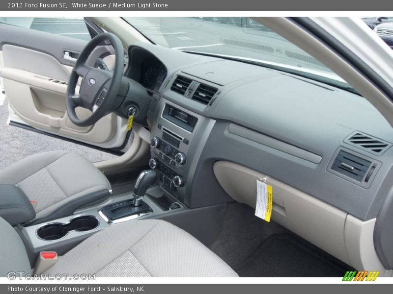 White Suede / Medium Light Stone 2012 Ford Fusion SE