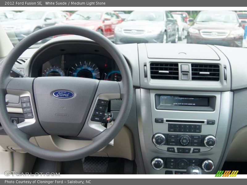 White Suede / Medium Light Stone 2012 Ford Fusion SE