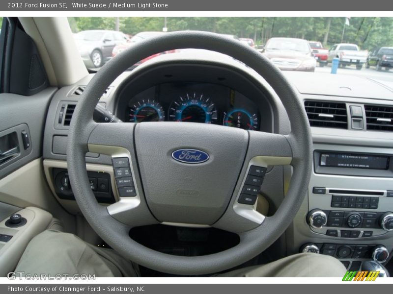White Suede / Medium Light Stone 2012 Ford Fusion SE