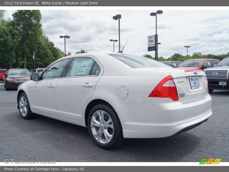 White Suede / Medium Light Stone 2012 Ford Fusion SE