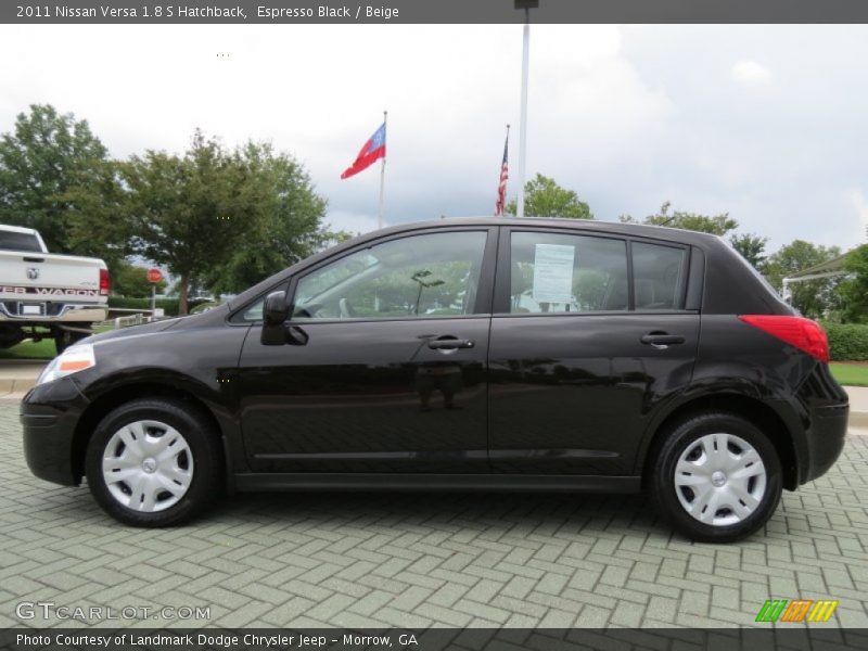 Espresso Black / Beige 2011 Nissan Versa 1.8 S Hatchback