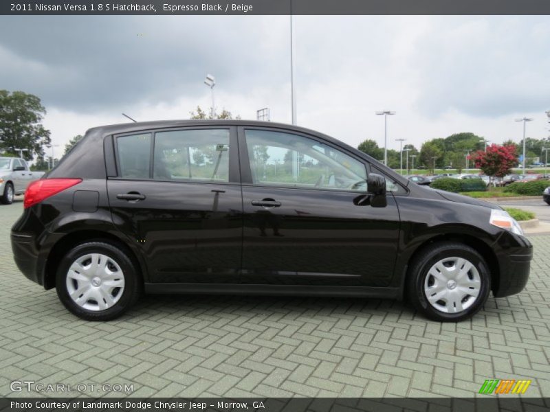 Espresso Black / Beige 2011 Nissan Versa 1.8 S Hatchback