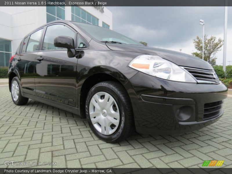 Espresso Black / Beige 2011 Nissan Versa 1.8 S Hatchback