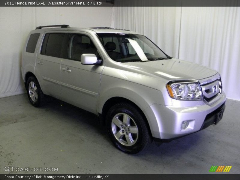 Alabaster Silver Metallic / Black 2011 Honda Pilot EX-L