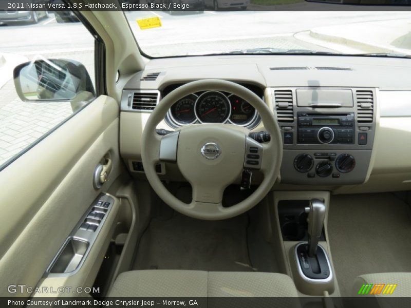 Espresso Black / Beige 2011 Nissan Versa 1.8 S Hatchback