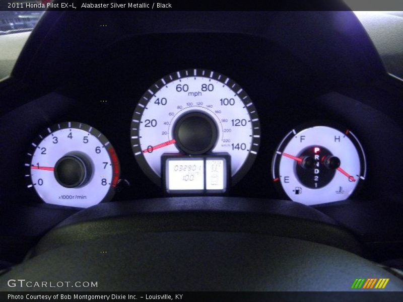 Alabaster Silver Metallic / Black 2011 Honda Pilot EX-L
