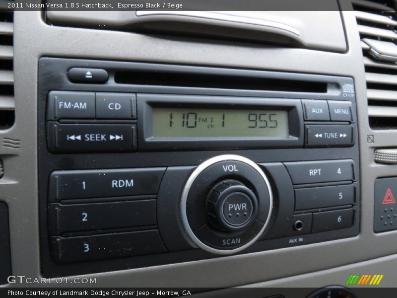 Espresso Black / Beige 2011 Nissan Versa 1.8 S Hatchback