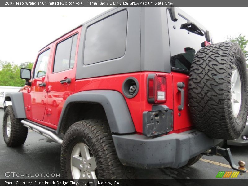 Flame Red / Dark Slate Gray/Medium Slate Gray 2007 Jeep Wrangler Unlimited Rubicon 4x4