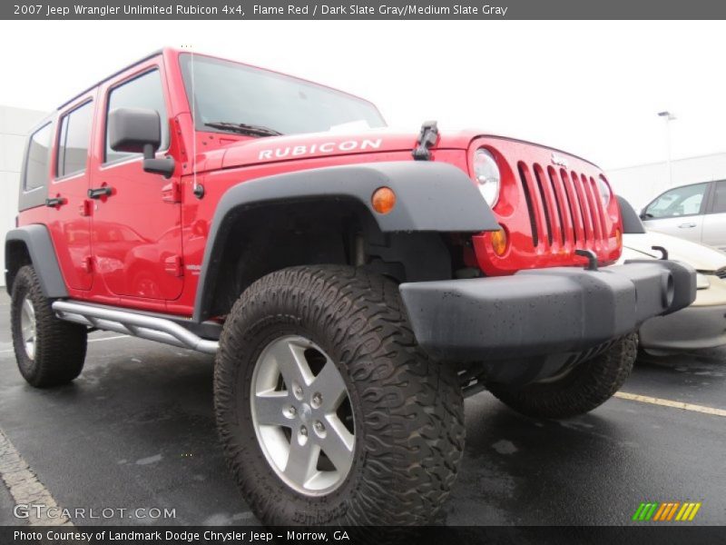 Flame Red / Dark Slate Gray/Medium Slate Gray 2007 Jeep Wrangler Unlimited Rubicon 4x4