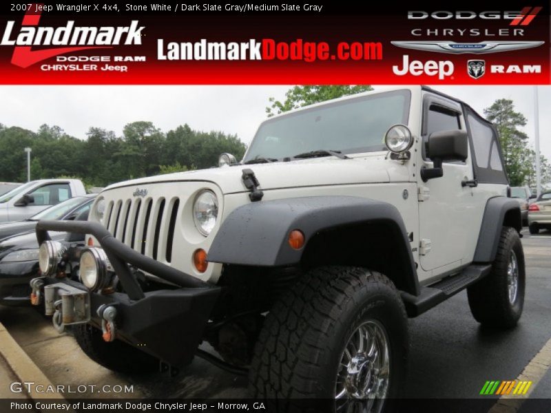 Stone White / Dark Slate Gray/Medium Slate Gray 2007 Jeep Wrangler X 4x4