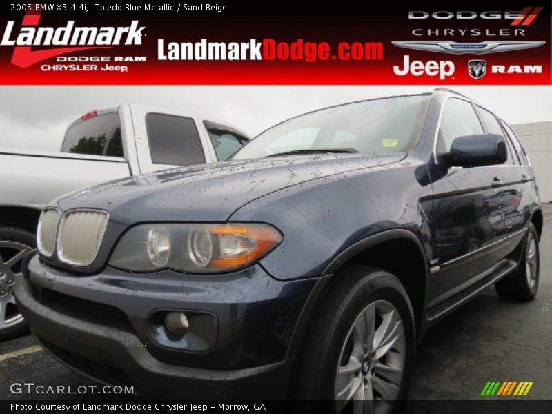 Toledo Blue Metallic / Sand Beige 2005 BMW X5 4.4i