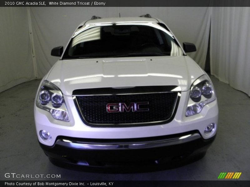White Diamond Tricoat / Ebony 2010 GMC Acadia SLE