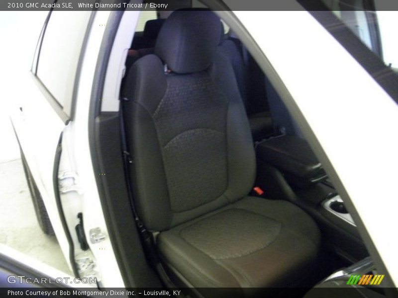 White Diamond Tricoat / Ebony 2010 GMC Acadia SLE
