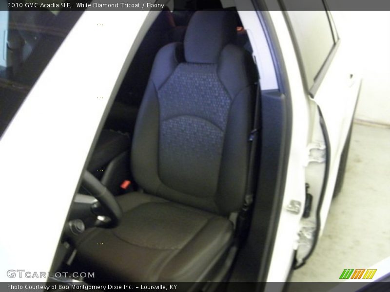 White Diamond Tricoat / Ebony 2010 GMC Acadia SLE