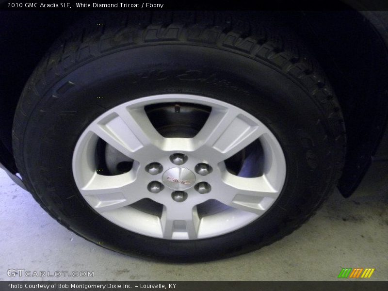 White Diamond Tricoat / Ebony 2010 GMC Acadia SLE