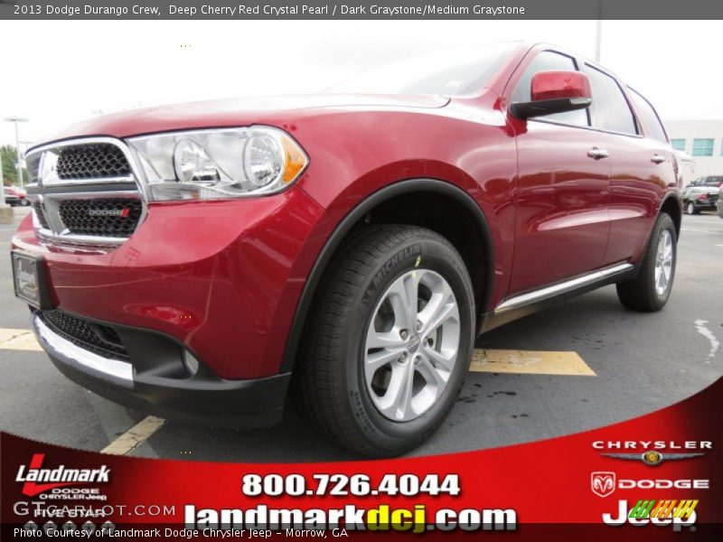 Deep Cherry Red Crystal Pearl / Dark Graystone/Medium Graystone 2013 Dodge Durango Crew