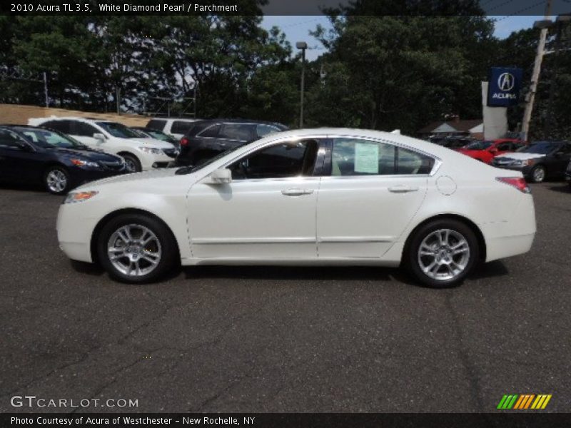 White Diamond Pearl / Parchment 2010 Acura TL 3.5