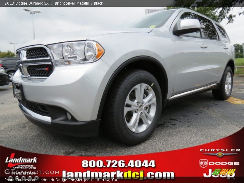 Bright Silver Metallic / Black 2013 Dodge Durango SXT