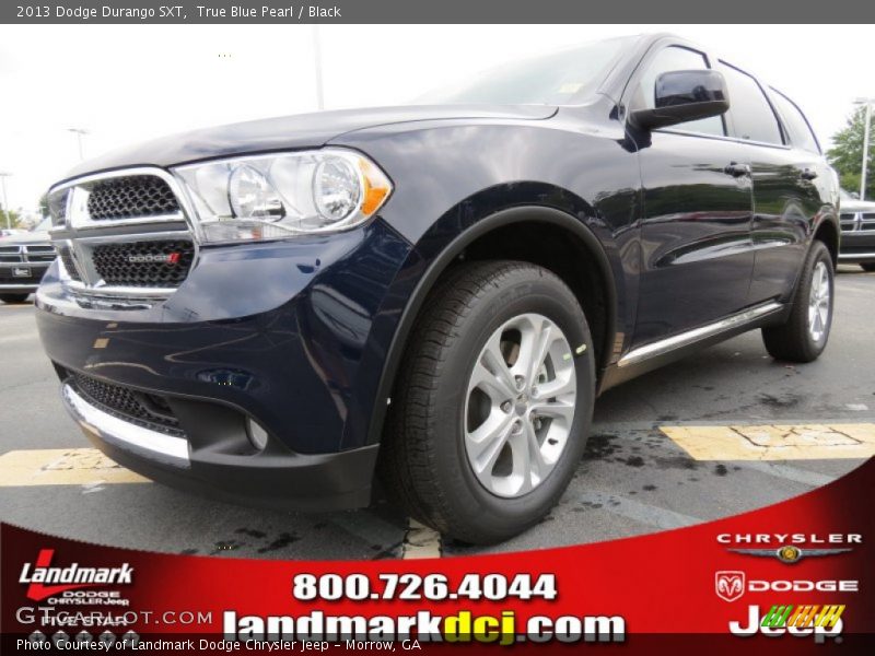 True Blue Pearl / Black 2013 Dodge Durango SXT