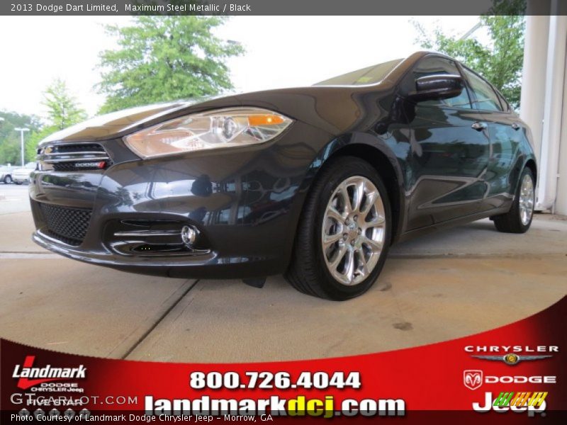 Maximum Steel Metallic / Black 2013 Dodge Dart Limited