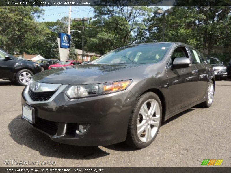 Grigio Metallic / Ebony 2010 Acura TSX V6 Sedan