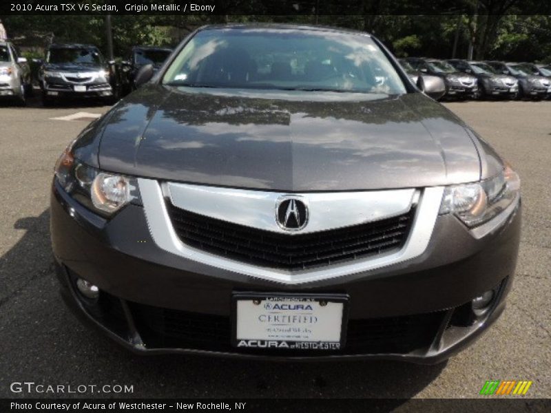 Grigio Metallic / Ebony 2010 Acura TSX V6 Sedan