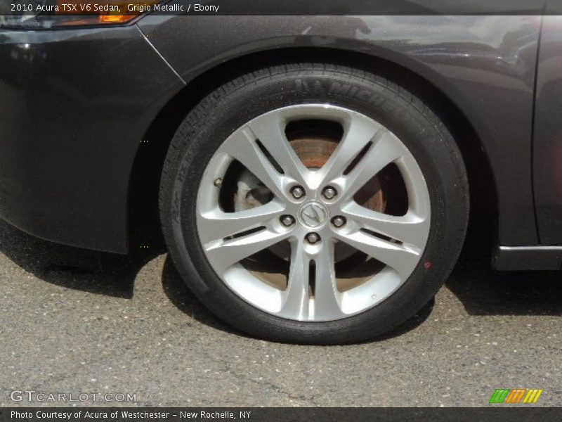 Grigio Metallic / Ebony 2010 Acura TSX V6 Sedan