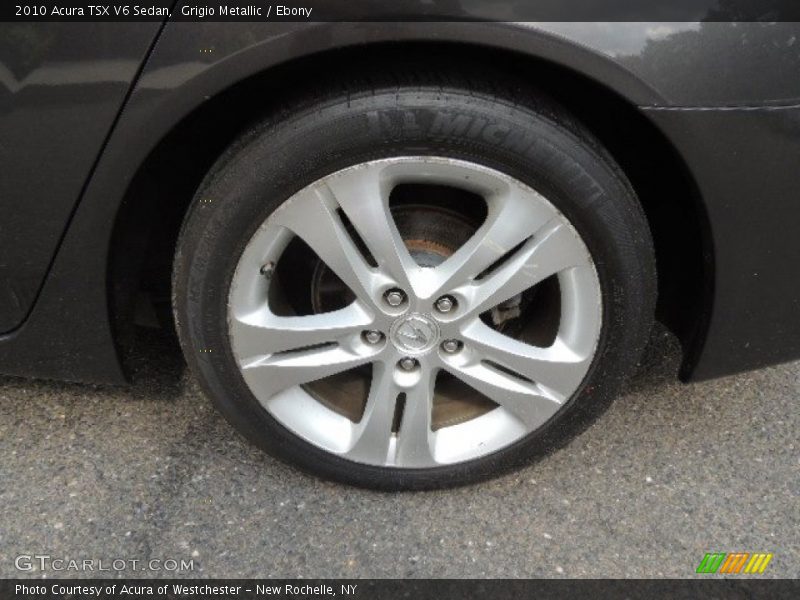 Grigio Metallic / Ebony 2010 Acura TSX V6 Sedan