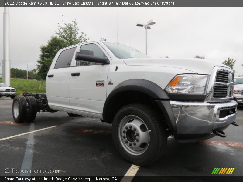 Bright White / Dark Slate/Medium Graystone 2012 Dodge Ram 4500 HD SLT Crew Cab Chassis