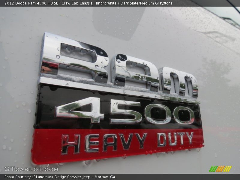 Bright White / Dark Slate/Medium Graystone 2012 Dodge Ram 4500 HD SLT Crew Cab Chassis