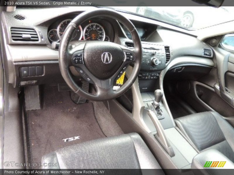 Grigio Metallic / Ebony 2010 Acura TSX V6 Sedan