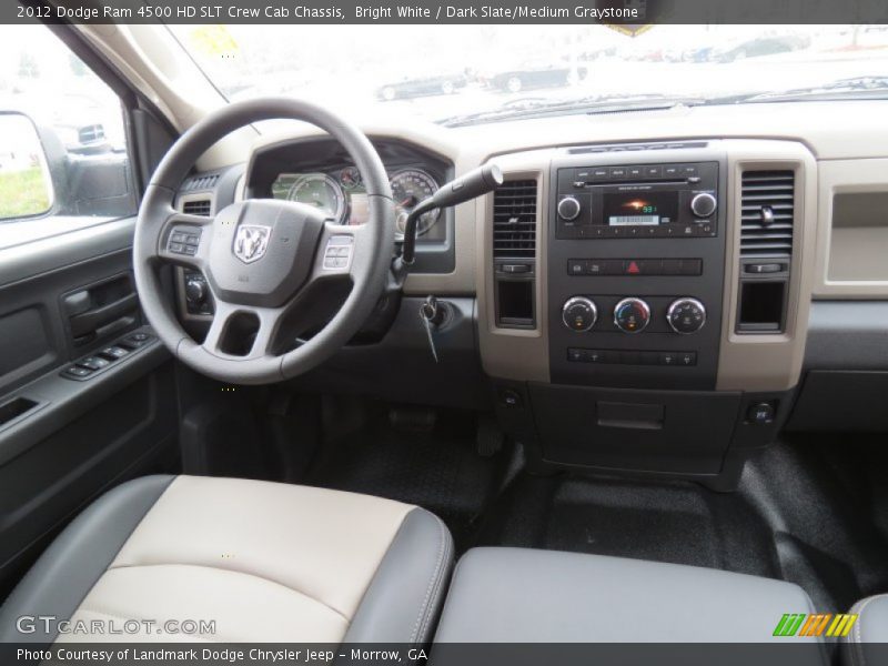 Bright White / Dark Slate/Medium Graystone 2012 Dodge Ram 4500 HD SLT Crew Cab Chassis
