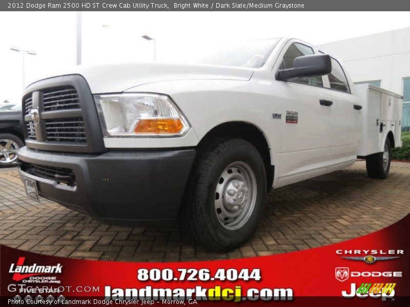 Bright White / Dark Slate/Medium Graystone 2012 Dodge Ram 2500 HD ST Crew Cab Utility Truck