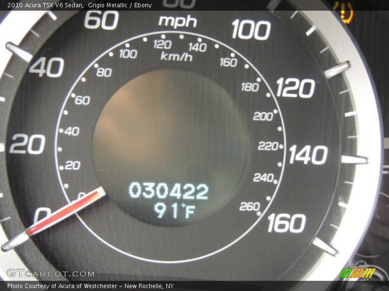 Grigio Metallic / Ebony 2010 Acura TSX V6 Sedan