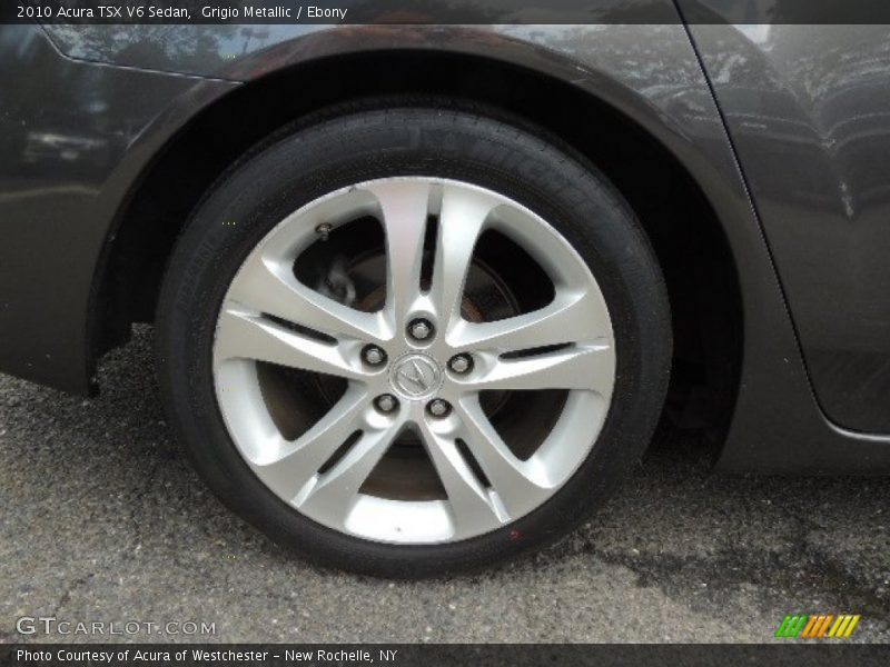 Grigio Metallic / Ebony 2010 Acura TSX V6 Sedan