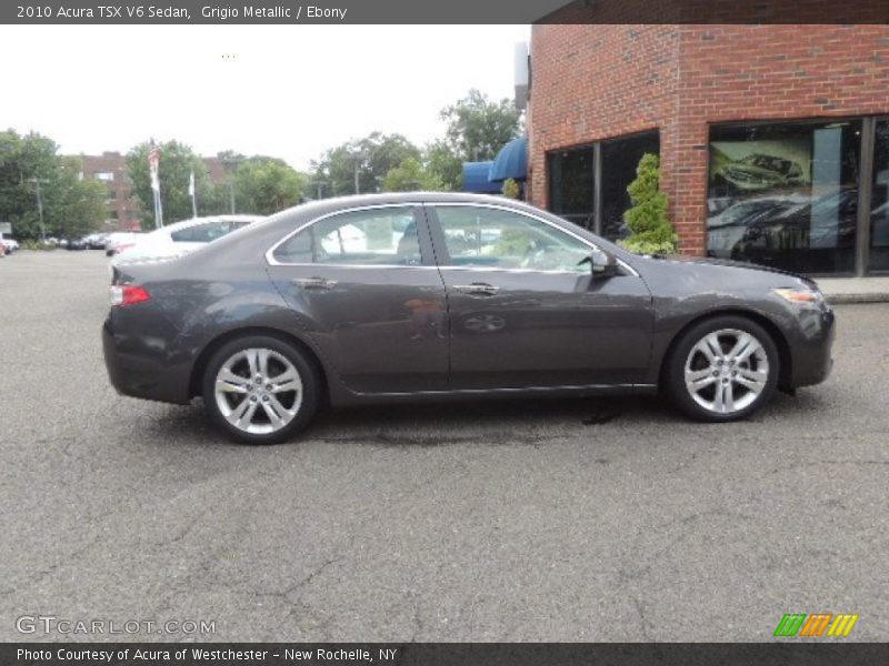 Grigio Metallic / Ebony 2010 Acura TSX V6 Sedan