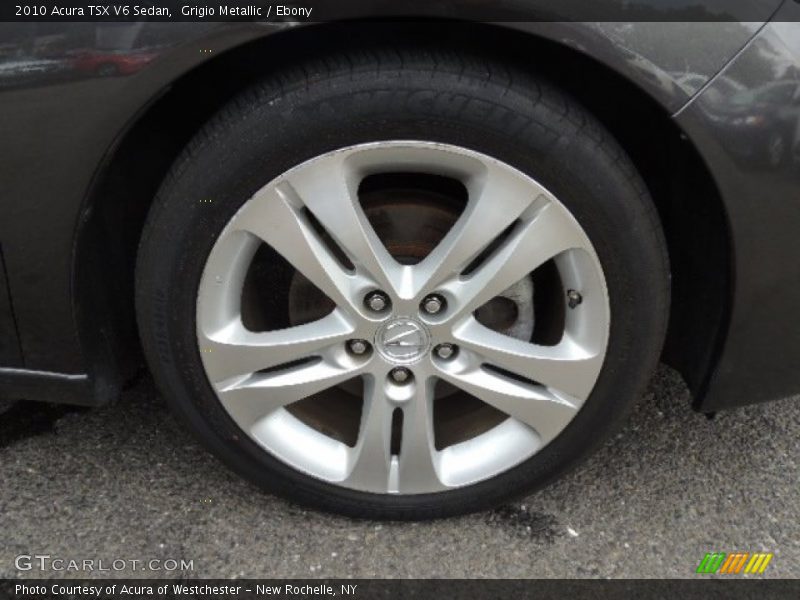 Grigio Metallic / Ebony 2010 Acura TSX V6 Sedan