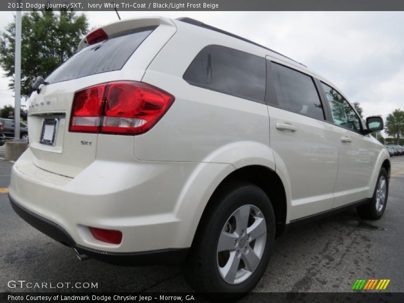 Ivory White Tri-Coat / Black/Light Frost Beige 2012 Dodge Journey SXT