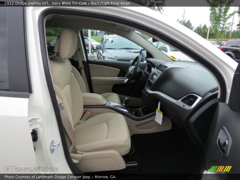 Ivory White Tri-Coat / Black/Light Frost Beige 2012 Dodge Journey SXT