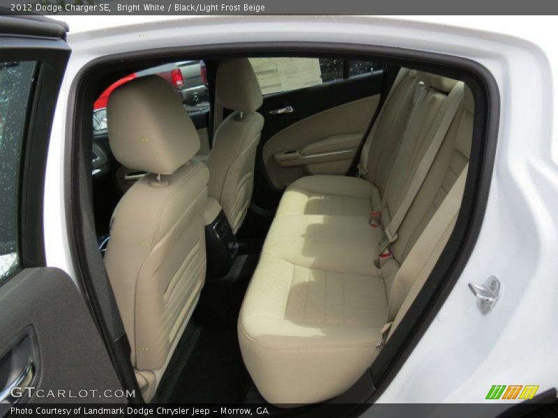 Bright White / Black/Light Frost Beige 2012 Dodge Charger SE