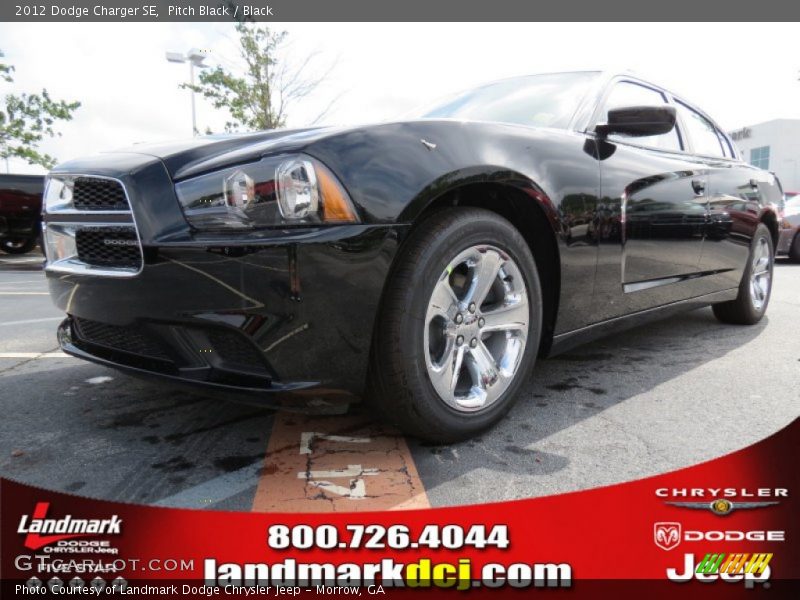 Pitch Black / Black 2012 Dodge Charger SE