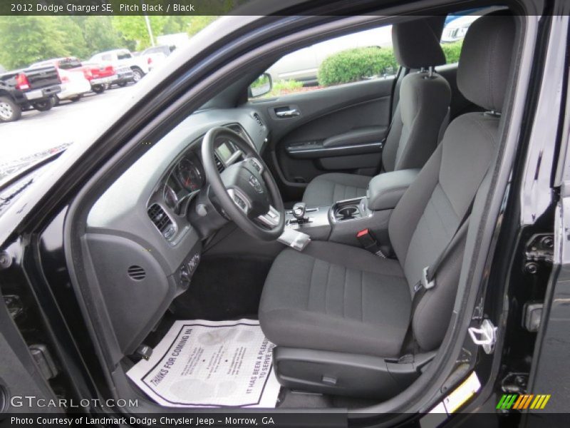 Pitch Black / Black 2012 Dodge Charger SE