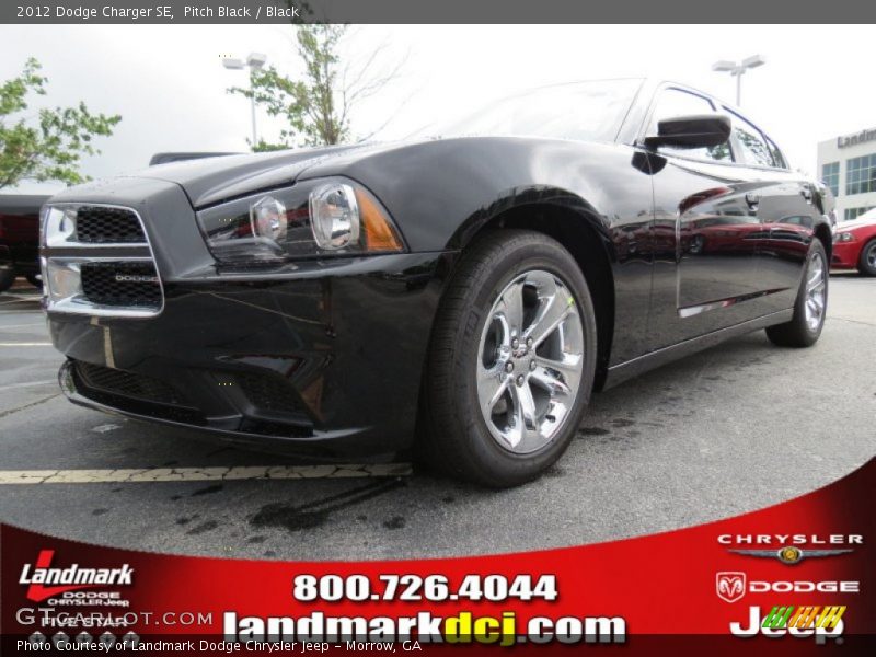 Pitch Black / Black 2012 Dodge Charger SE