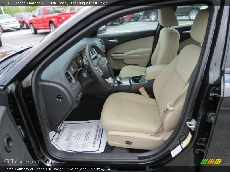 Pitch Black / Black/Light Frost Beige 2012 Dodge Charger SE
